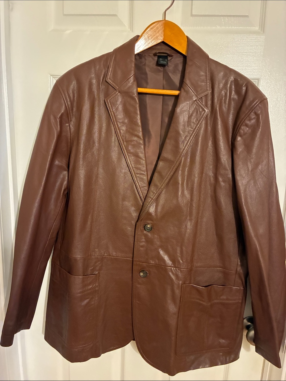 Claiborne Brown Suit Jacket in Leather
